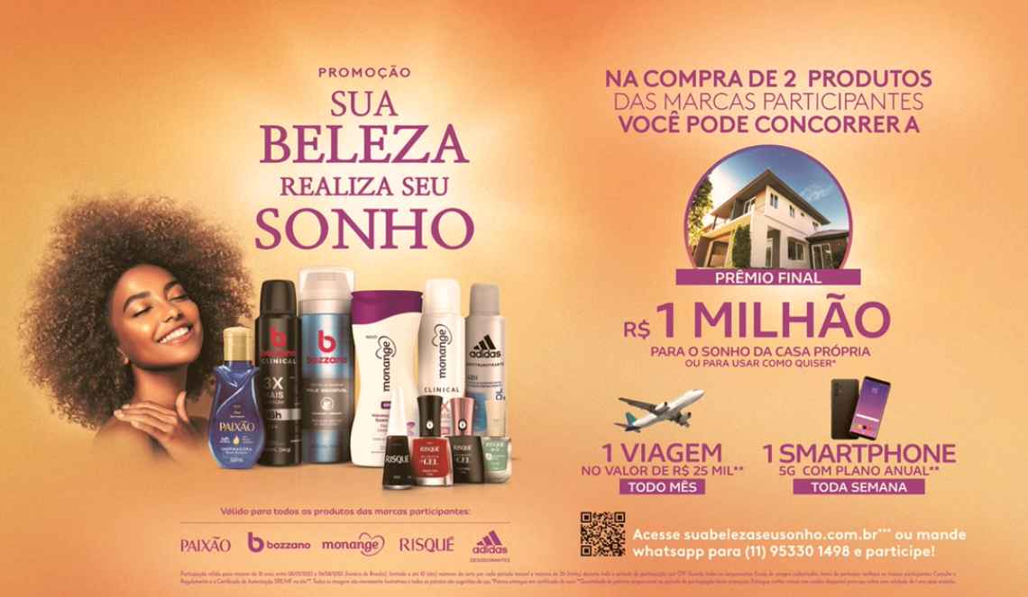 Promoção da Coty distribuirá 1 5 milhão em prêmios