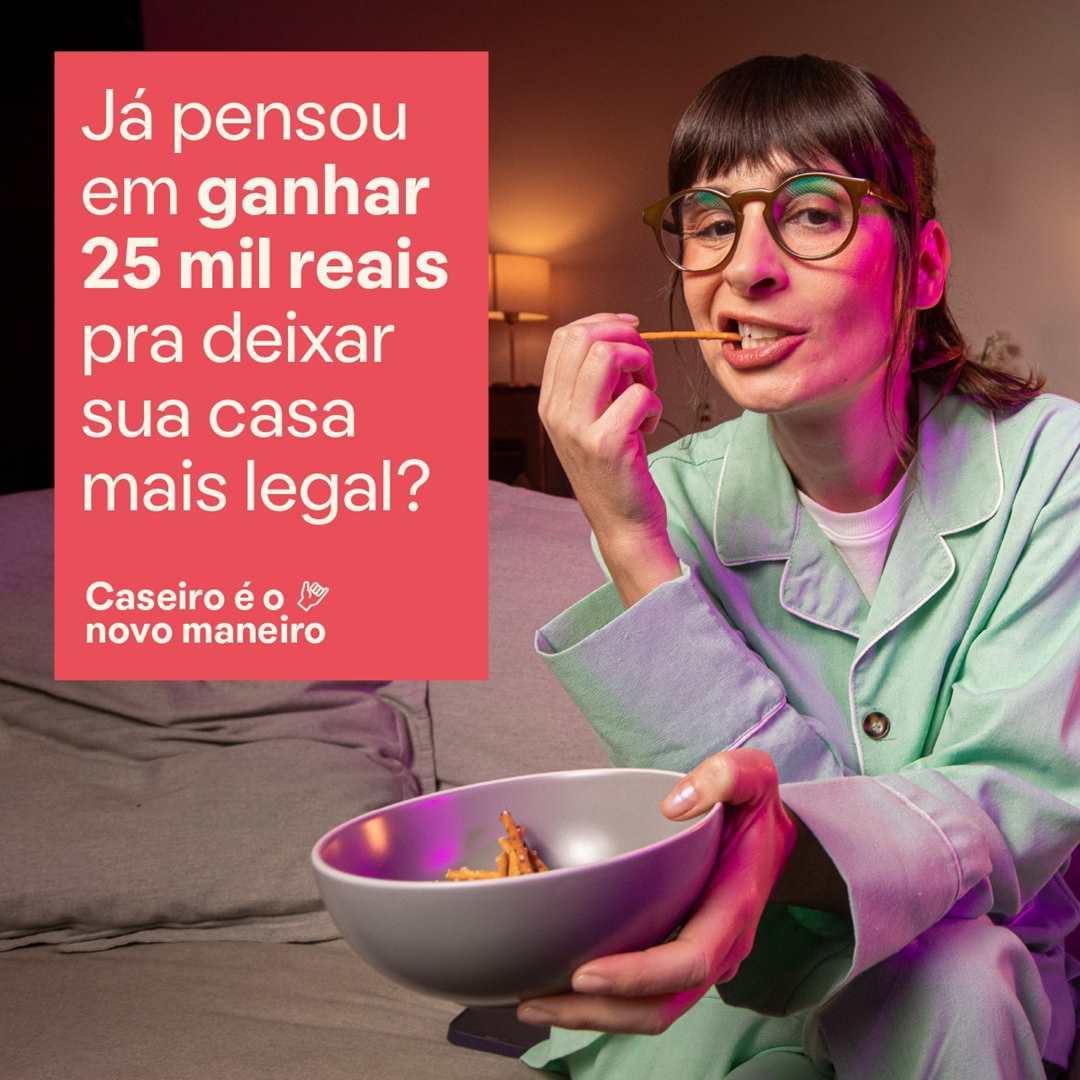 Em nova campanha, QuintoAndar dá prêmios para quem ama ficar em casa