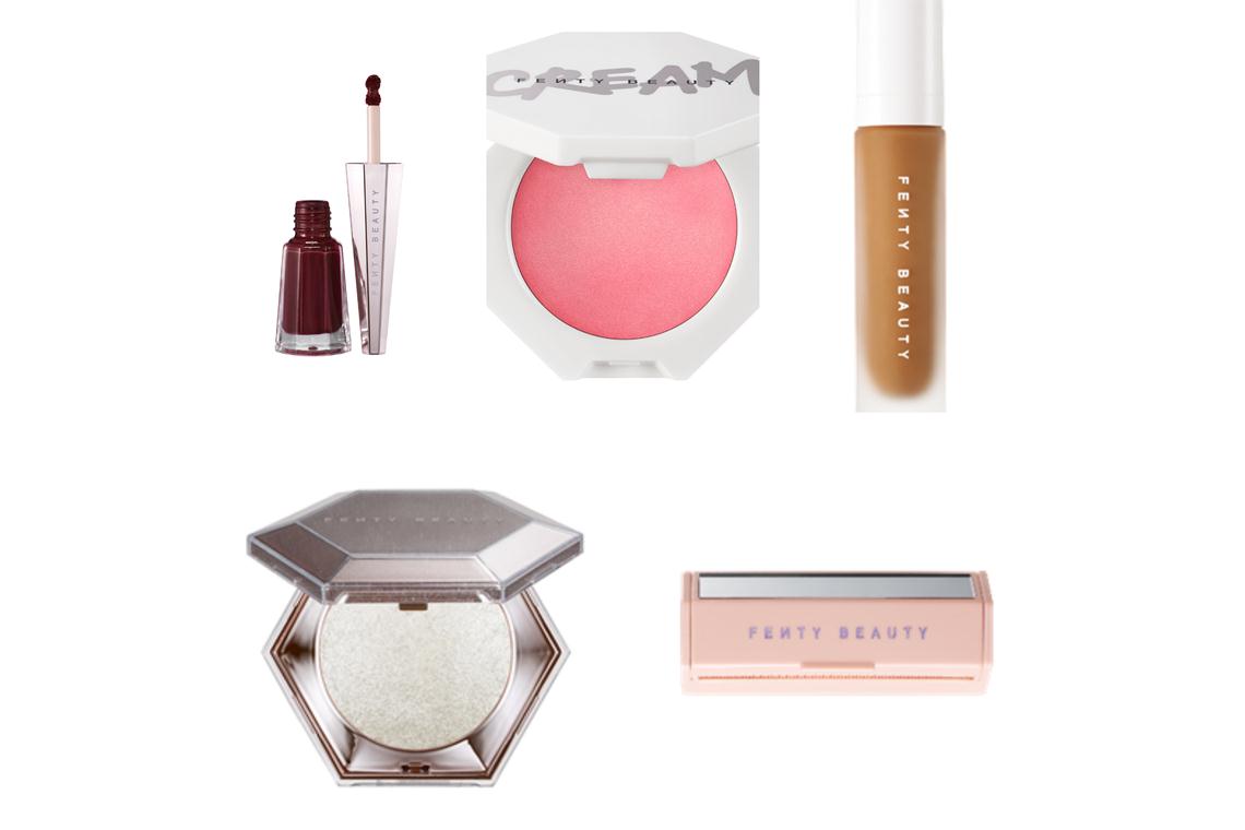 Usando Produtos de Maquiagem FENTY BEAUTY by Rihanna  Base Fenty Beauty,  Iluminador e Gloss Bomb 