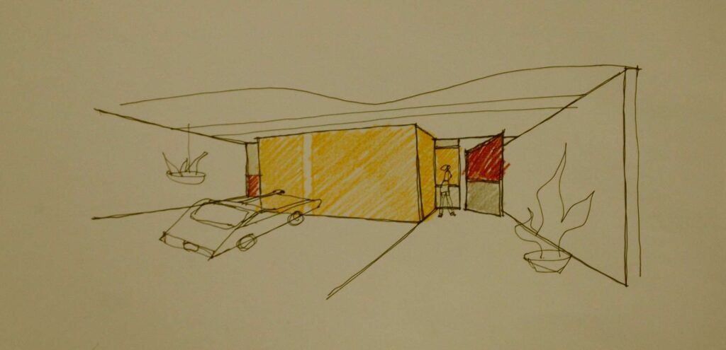 Divulgação
Croquis - Residência Tomie Ohtake