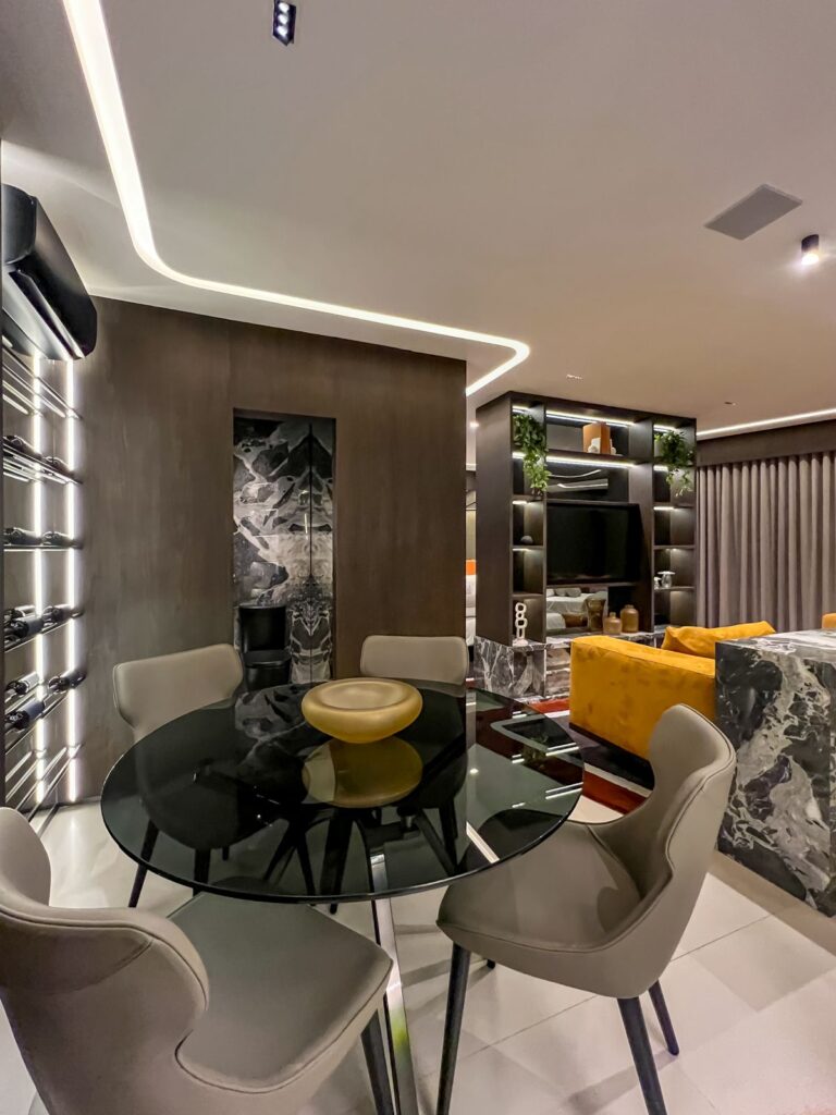 Decorado de apartamento residencial da torre Tonino Lamborghini Residences & Offices Goiânia
Acervo Sim Incorporadora